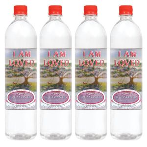 AQUAMANTRA's I AM LOVED 1L Case (12) Premium Natural Spring Water